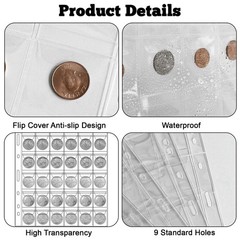 1050 Pockets Coin Sleeves, 25 Sheets Holders for Collectors Plastic…
