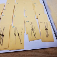 Various Values 1/2 W Vintage Resistors lot of 25 – 5 of each value – 125 Total