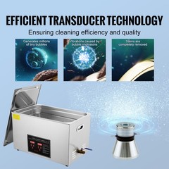 VEVOR 30L Ultrasonic Cleaner with Timer Heating Machine Digital Sonic Cleaner
