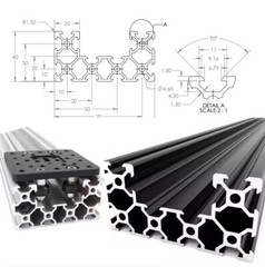 4080 C-Beam Aluminum Profile Extrusion 600-1500mm Linear Rail for 3D Printer