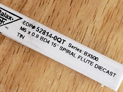 M5 x 0.8 Spiral Flute Bottoming Tap, D4, TiN Coating – Balax, New
