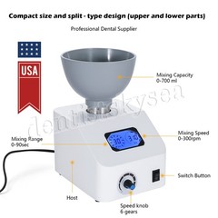 Automatic Dental Alginate Impression Materials Mixer 0–300RPM Lab Electric Mixer