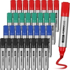 MARKERS SET Permanent Jumbo Large Chisel Tip Black Green Blue Red 32 Pcs FUUTREO