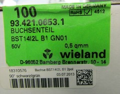 Lot 5 Wieland 3-Pin Female Gesis Connector Plugs BST14I2L B1 GN01, 93.421.0652.1