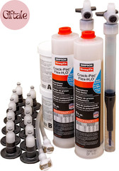 CPFH09KT Crack-Pac Flex-H2O 9 Oz. Polyurethane Crack Sealer Injection Kit (2 Car