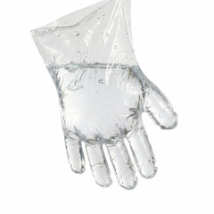 10000 Pcs, Medium 1.5 Mil High-Density Polyethylene Disposable Gloves – Clear