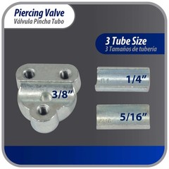 Appli Parts APT-PV210 1/4, 5/16, 3/8 in Bullet Piercing Valve kit with tube size