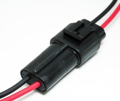 2-Pin Metri-Pack 630 Series 12 AWG, 46amp Female to Male PIGTAIL 12″ Lead