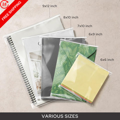 Golden State Art, Pack of 50 Acid-Free Crystal Clear Sleeves 6×9,