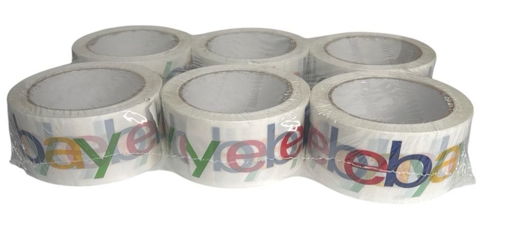 6 Rolls Official eBay Color Logo Packing Shipping Tape 2″ x 75 Yards New