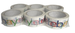 6 Rolls Official eBay Color Logo Packing Shipping Tape 2″ x 75 Yards New