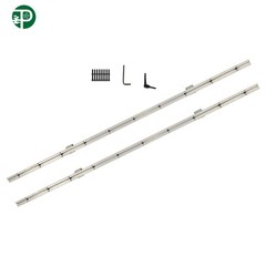 For DIY 2Pcs SBR12-1500mm Linear Shaft Rail,4× SBR12UU Square Type Bearings