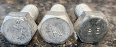 3.5 POUNDS 1/2″-13 x 1″ Silicon Bronze Hex Head Cap Screws Gray Patina Approx 35