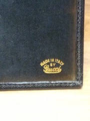 Authentic Vintage GUCCI Black Leather Notebook Address Book PLEASE READ DESCRIPT