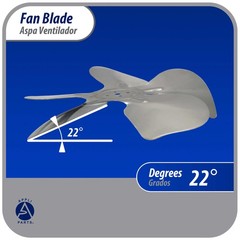 Appli Parts APFB-A09CCW Aluminum Fan Blade 9 in, 230 mm, CCW, 22 degrees, hubles