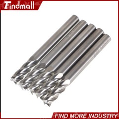 5x 1/4″ 4 Flute 2-1/2″ Overall Length 3/4″ LOC Carbide End Mill- TiALN COATED