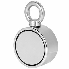 500lbs Pulling Force Round Double Sided Fishing Magnet Super Strong Neodymium