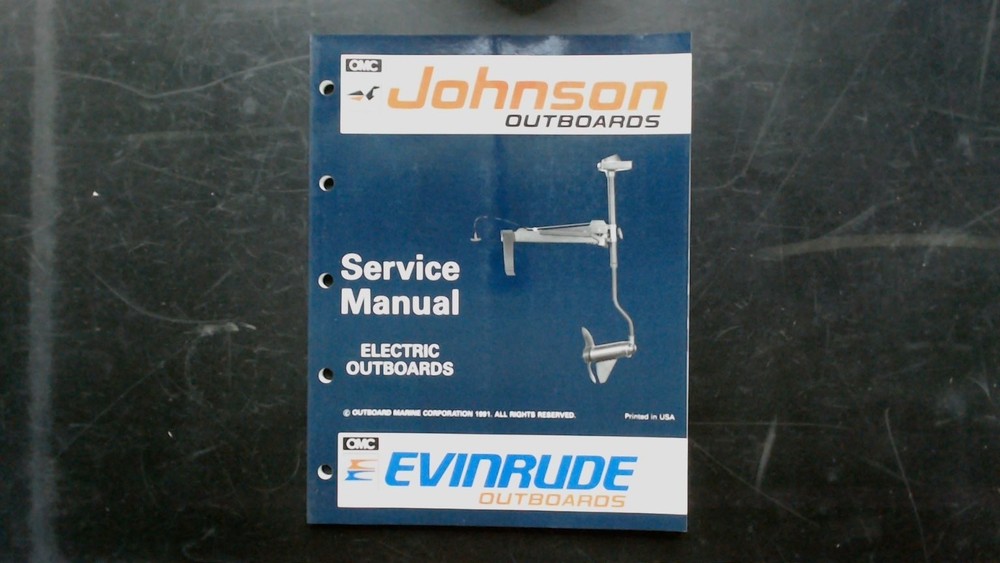 OMC Johnson Evinrude Electric Outboards Service Manual 1991 USA