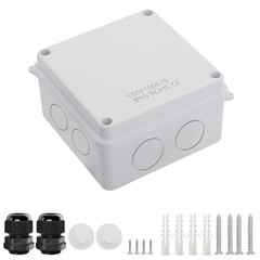 Water Resistant Dustproof ABS Plastic Junction Box Electrical Enclosure White