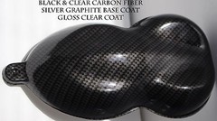 HYDROGRAPHIC FILM CARBON FIBER BLACK & CLEAR WATER TRANSFER HYDRO DIP DIPPING