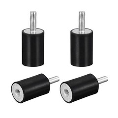 4pcs Rubber Mounts M6 Male/Female Vibration Isolator Shock Absorber D20mmxH30mm