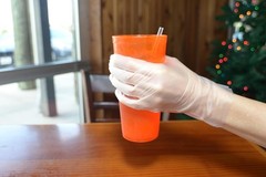 100 Medium, Non-Latex, Disposable, Powder-Free, Food Prep, Poly Stretch Gloves