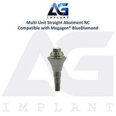 10 Straight Multi Unit Prosthetic NC X-FIT Megagen® BlueDiamond Compatible 4.8mm