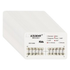 10 Kits AZDENT Dental Orthodontic Metal Brackets Braces Roth.022 Hooks 3-4-5