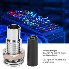 20Pcs/set LED Holder Bezel Mount Brass Light-Emitting Diode Flat Metal Base 3mm