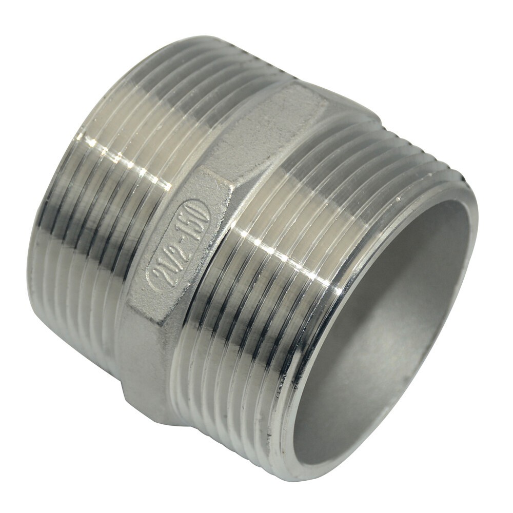 2-1/2″ in Male to Male Pipe Fitting Hex Nipple NPT Stainless Steel 304 connector