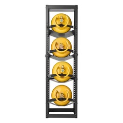 VEVOR Refrigerant Tank Rack Cylinder Tank Rack 14.8 x 13 x 52 in 4 Tiers Black