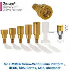 ZimVie LOCATOR Abutment for Tapered Screw Vent Implants 3.5mm/4.5mm Cuff Height