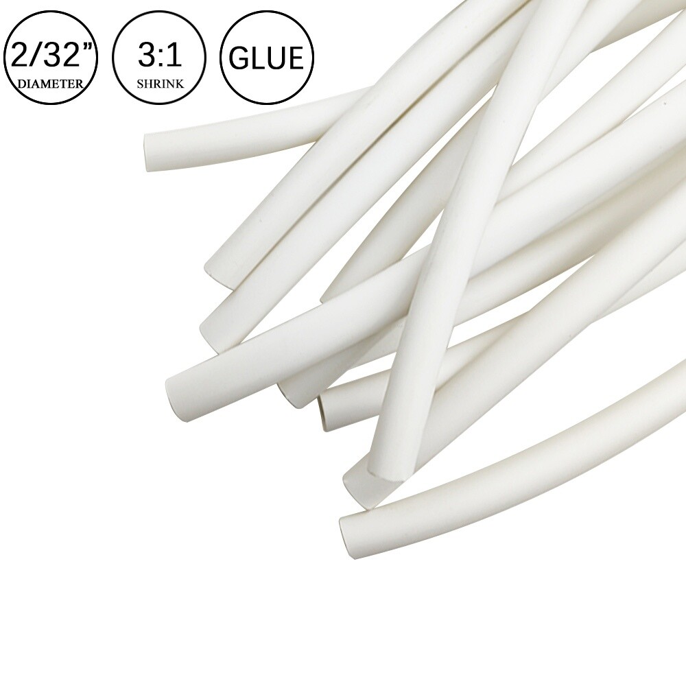 3:1 White Heat Shrink Tubing Tube Glue Waterproof Dual Wall Wires Wrap