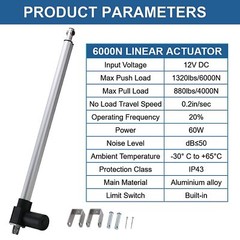 Electric Linear Actuator Motor 12V 6000N 1320lb 12″~ 40″ Heavy Duty Waterproof