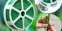 Twist Tie, 328 Feet (100m), green cable ties with Cutter, Garden Plant Ties