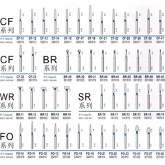 100Pcs/10Packs Dental Diamond Burs FG 1.60mm for High Speed Handpiece 214types