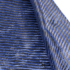 12″ x 5FT Twill Weave Carbon Fiber Fabric Cloth Black Blue(3K, 9.1oz, 59″ x 12″)