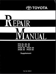 Toyota 7FD40, 7FG45, 7FD45, 7FGA50, 7FDA50 Service Repair Manual PDF USB