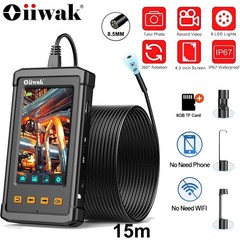 1080P HD Industrial Endoscope Borescope LCD 4.3″ 8.5mm Inspection Snake Camera