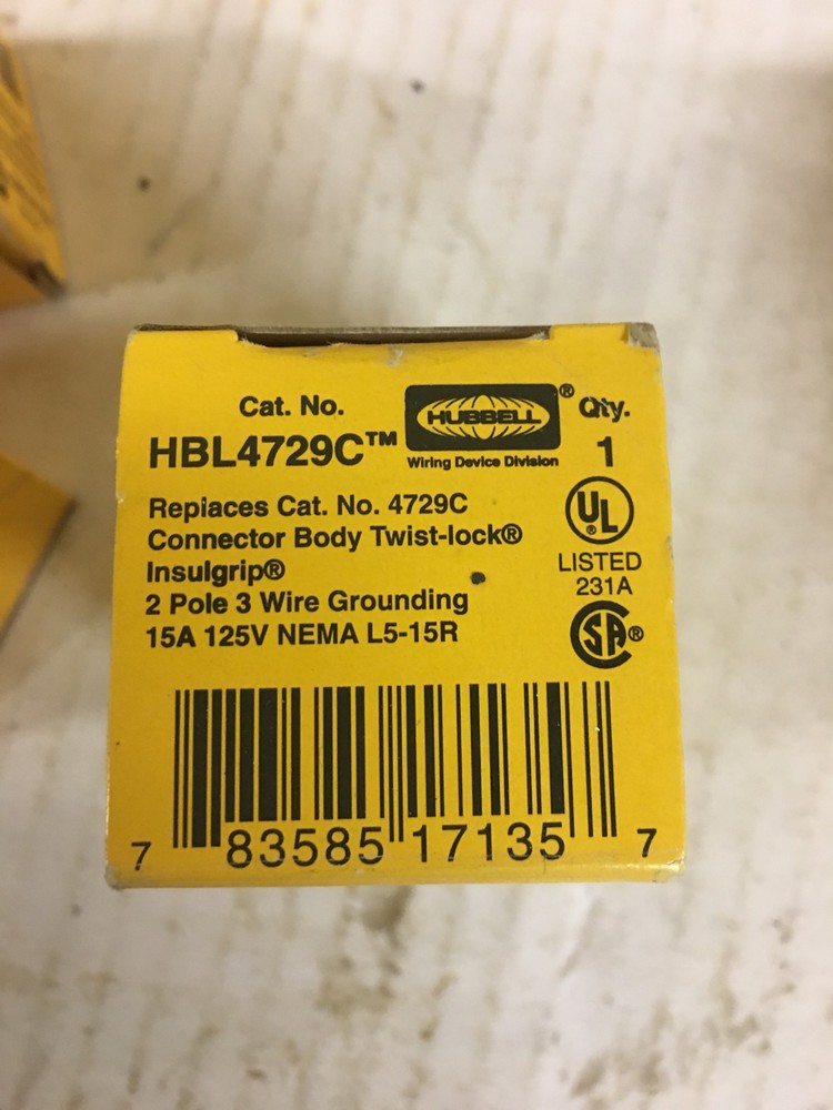 HUBBELL INC HBL4729C CONNECTOR