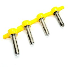 3/8″ Thumb Screw T Bolts Yellow Butterfly Tee Wing Knob Stainless Steel 3/8-16