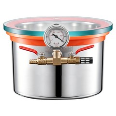 Uimoso 1.5Gal Stainless Steel Vacuum Chamber with Tempered Glass Lid Degassing