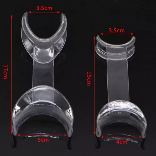 Dental Intraoral Cheek Lip Retractor Double-headed T-Shape Opener Black Clear