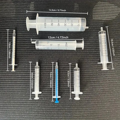 14/10Pcs Syringe Set with Blunt Needles, Various Size1Ml,3Ml,5Ml,10Ml,20Ml,60Ml,