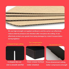 Blue Hard Corrugated Cardboard Gift Shipping Packaging Box 10.5×6.3×2 Inch