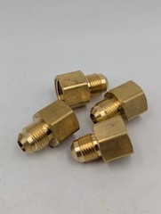 Brass Flare Reducer Adapter Female 1/2″ to Male 3/8″ Flare 1/2″ to 3/8″ Lot of 4