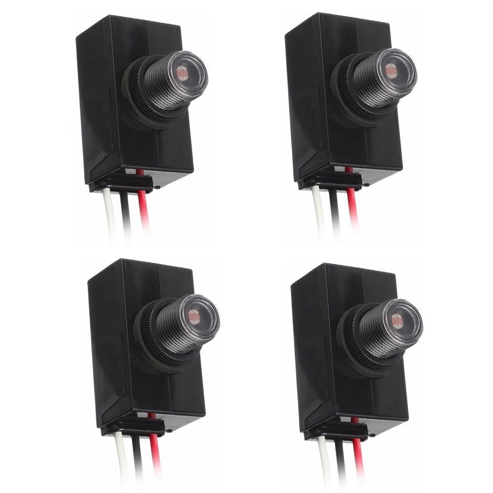 4x Dusk to Dawn Sensor for Outdoor Lighting 100-277V Photoelectric Switch C667