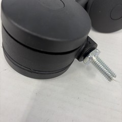 LOT 4 Colson PUT75644BK 3” Black Twin Wheel Furniture Caster 3/8” x 1” Stem