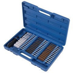Drill Wire Brush Kit Steel Brass Nylon for Cleaning Terminals 1/4″ Hex 36pc
