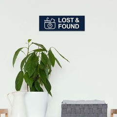 Basic Lost And Found Sign Brushed Silver – Large